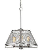 Iuka 4 Light 19" Chandelier in Brushed Nickel