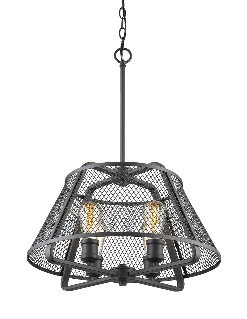 Iuka 4 Light 19" Chandelier in Bronze