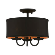 Winchester 3-Light 13" Semi-Flush Mount in Black