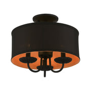 Winchester 3-Light 13" Semi-Flush Mount in Black