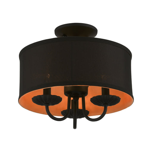 Winchester 3-Light 13" Semi-Flush Mount in Black