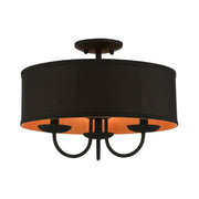 Winchester 3-Light 16" Semi-Flush Mount in Black