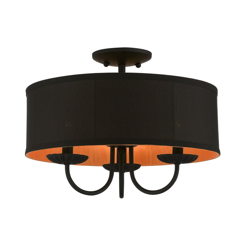 Winchester 3-Light 16" Semi-Flush Mount in Black