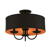Winchester 3-Light 16" Semi-Flush Mount in Black
