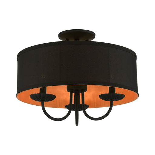 Winchester 3-Light 16" Semi-Flush Mount in Black