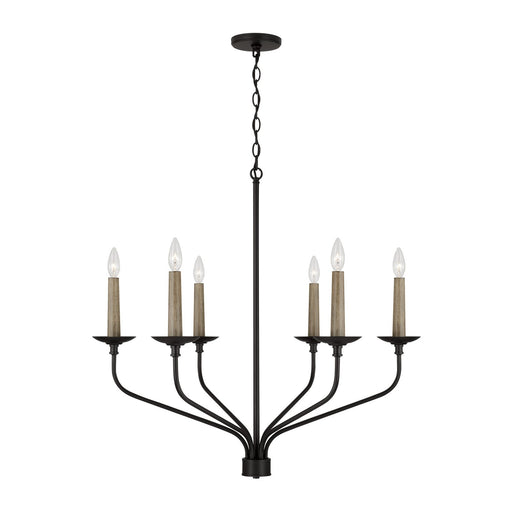 Wilder 6-Light 32" Chandelier in Matte Black