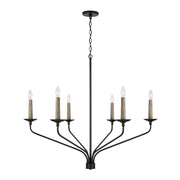 Wilder 6-Light 41" Chandelier in Matte Black