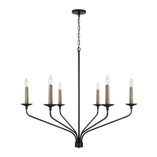 Wilder 6-Light 41" Chandelier in Matte Black