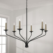 Wilder 6-Light 41" Chandelier in Matte Black