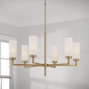 Alyssa 6-Light Chandelier in Aged Brass