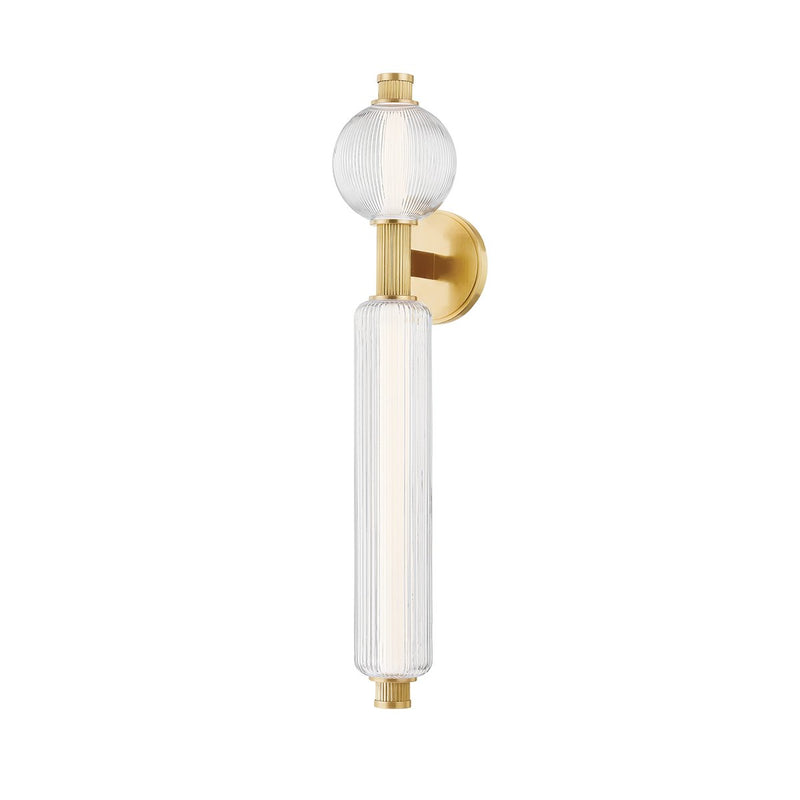 Atom 2-Light Wall Sconce in Vintage Brass