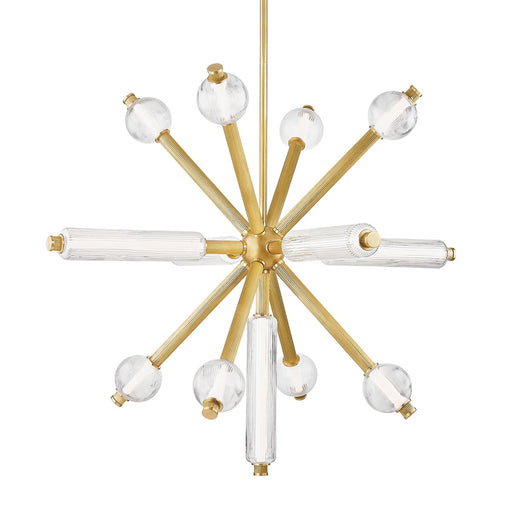 Atom 13-Light Chandelier in Vintage Brass