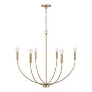 Ansley 6-Light Chandelier in Aged Brass