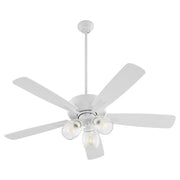 Ovation 52" 5-Blade Ceiling Fan with 3 Light Kit in Studio White