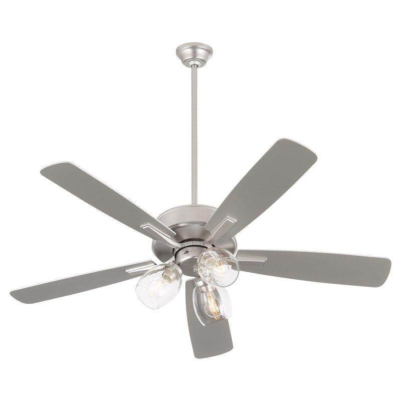 Ovation 52" 5-Blade Ceiling Fan with 3 Light Kit in Satin Nickel