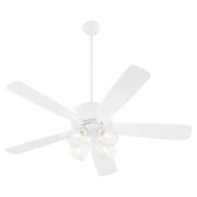 Ovation 52" 5-Blade Ceiling Fan with 4 Light Kit in Studio White
