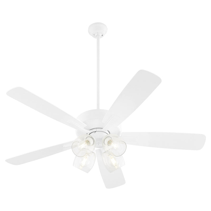 Ovation 52" 5-Blade Ceiling Fan with 4 Light Kit in Studio White