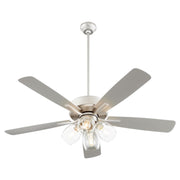 Ovation 52" 5-Blade Ceiling Fan with 4 Light Kit in Satin Nickel