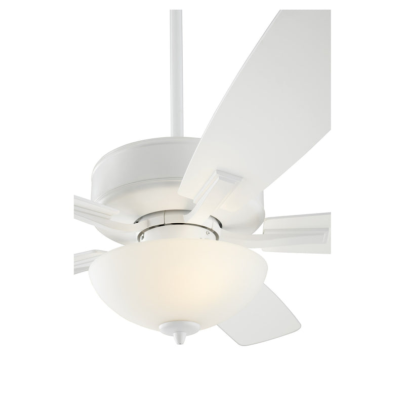 Ovation 52" 5-Blade Ceiling Fan with Bowl Light Kit in Studio White