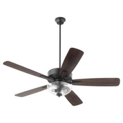 Ovation 52" 5-Blade Ceiling Fan with Bowl Light Kit in Matte Black