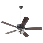 Ovation 52" 5-Blade Ceiling Fan with Bowl Light Kit in Matte Black