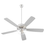 Ovation 52" 5-Blade Ceiling Fan with Bowl Light Kit in Satin Nickel