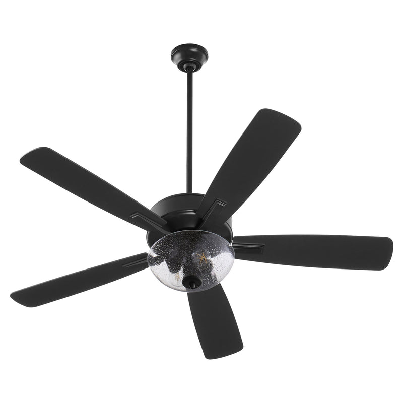 Ovation 52" 5-Blade Ceiling Fan with Bowl Light Kit in Matte Black