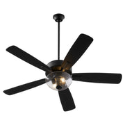 Ovation 52" 5-Blade Ceiling Fan with Bowl Light Kit in Matte Black