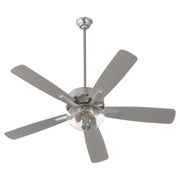 Ovation 52" 5-Blade Ceiling Fan with Bowl Light Kit in Satin Nickel
