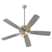 Ovation 52" 5-Blade Ceiling Fan with Bowl Light Kit in Satin Nickel