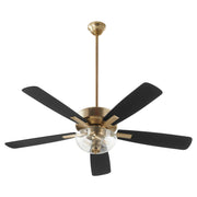 Ovation 52" 5-Blade Ceiling Fan with Bowl Light Kit in Aged Brass