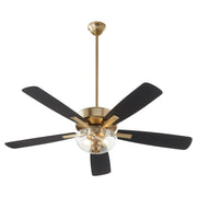 Ovation 52" 5-Blade Ceiling Fan with Bowl Light Kit in Aged Brass