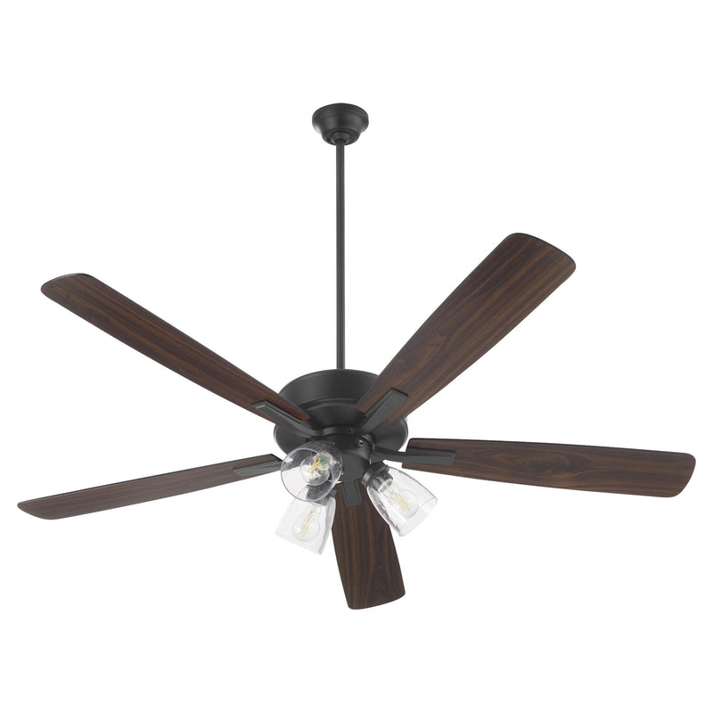 Ovation 52" 5-Blade Ceiling Fan with Multi-Light Kit in Matte Black