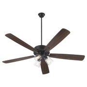 Ovation 52" 5-Blade Ceiling Fan with Multi-Light Kit in Matte Black