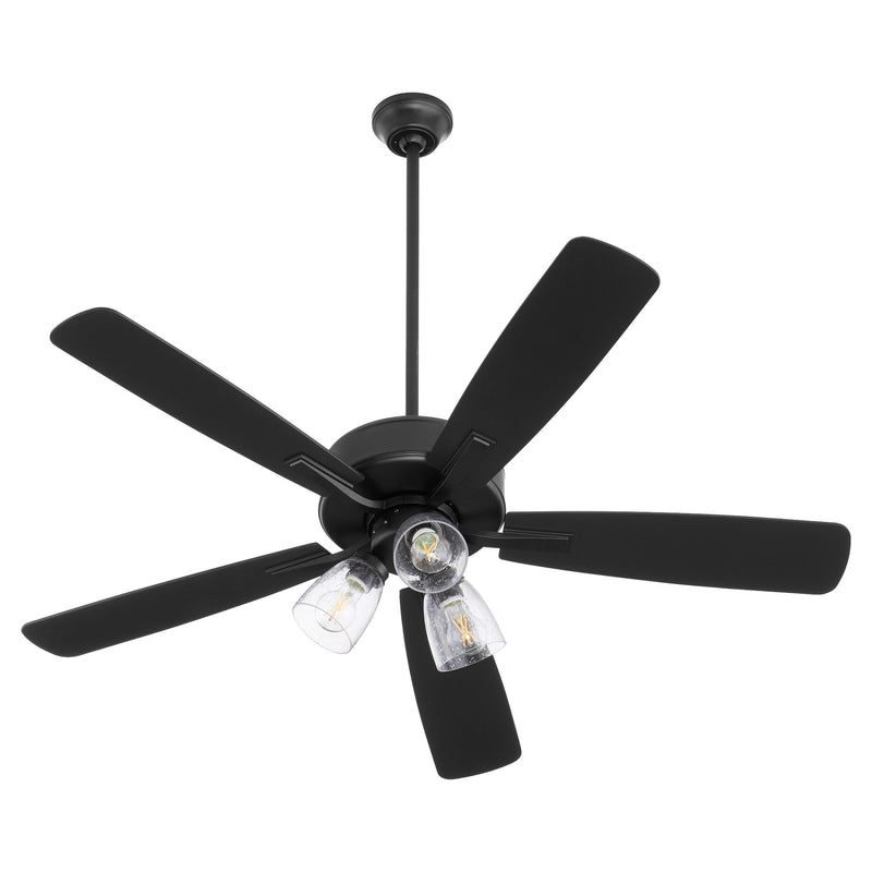 Ovation 52" 5-Blade Ceiling Fan with Multi-Light Kit in Matte Black