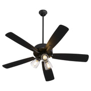 Ovation 52" 5-Blade Ceiling Fan with Multi-Light Kit in Matte Black