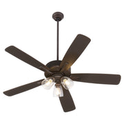 Ovation 52" 5-Blade Ceiling Fan with Multi-Light Kit in Oiled Bronze