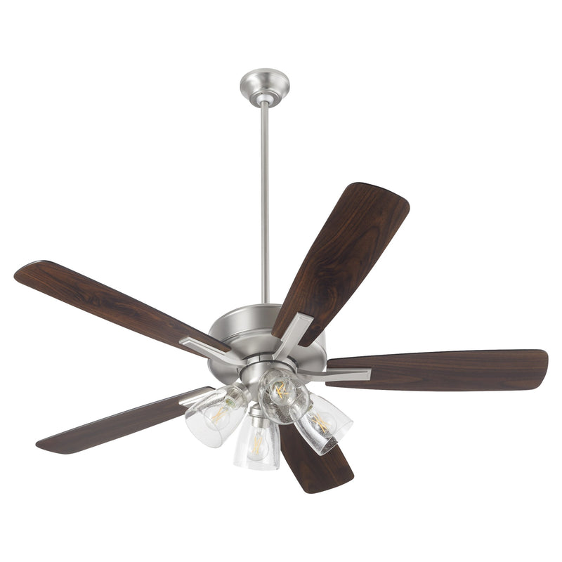 Ovation 52" 5-Blade Ceiling Fan with 4 Light Kit in Satin Nickel