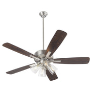 Ovation 52" 5-Blade Ceiling Fan with 4 Light Kit in Satin Nickel