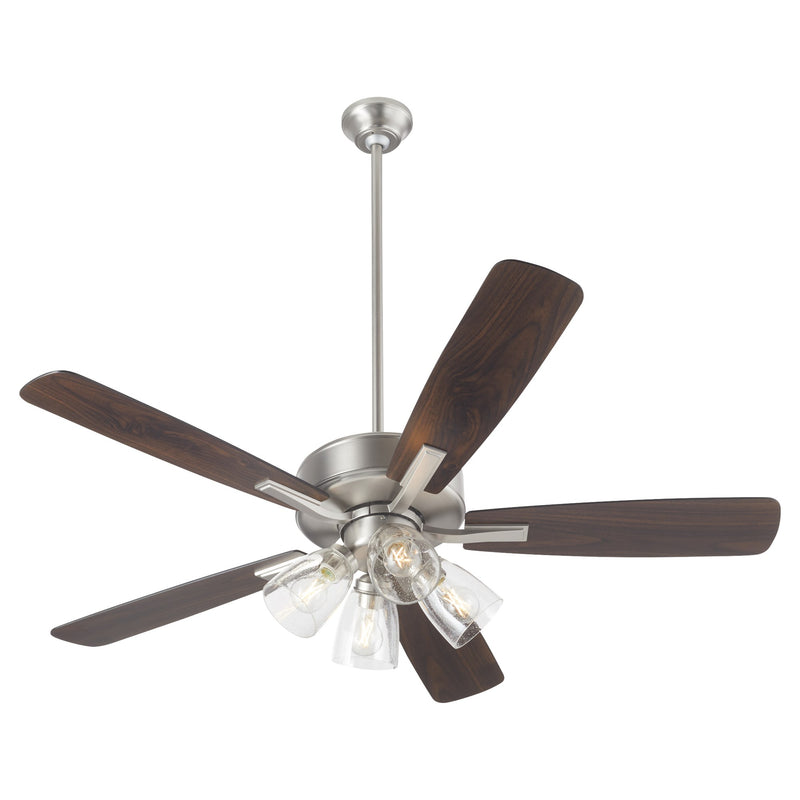 Ovation 52" 5-Blade Ceiling Fan with 4 Light Kit in Satin Nickel