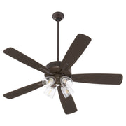 Ovation 52" 5-Blade Ceiling Fan with 4 Light Kit in Oiled Bronze