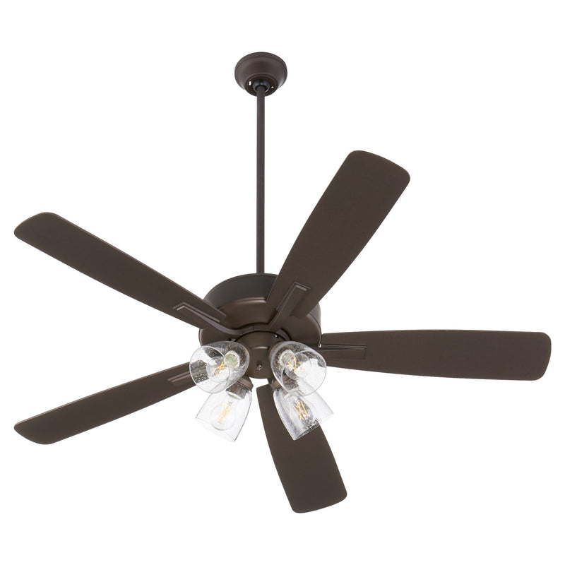 Ovation 52" 5-Blade Ceiling Fan with 4 Light Kit in Oiled Bronze