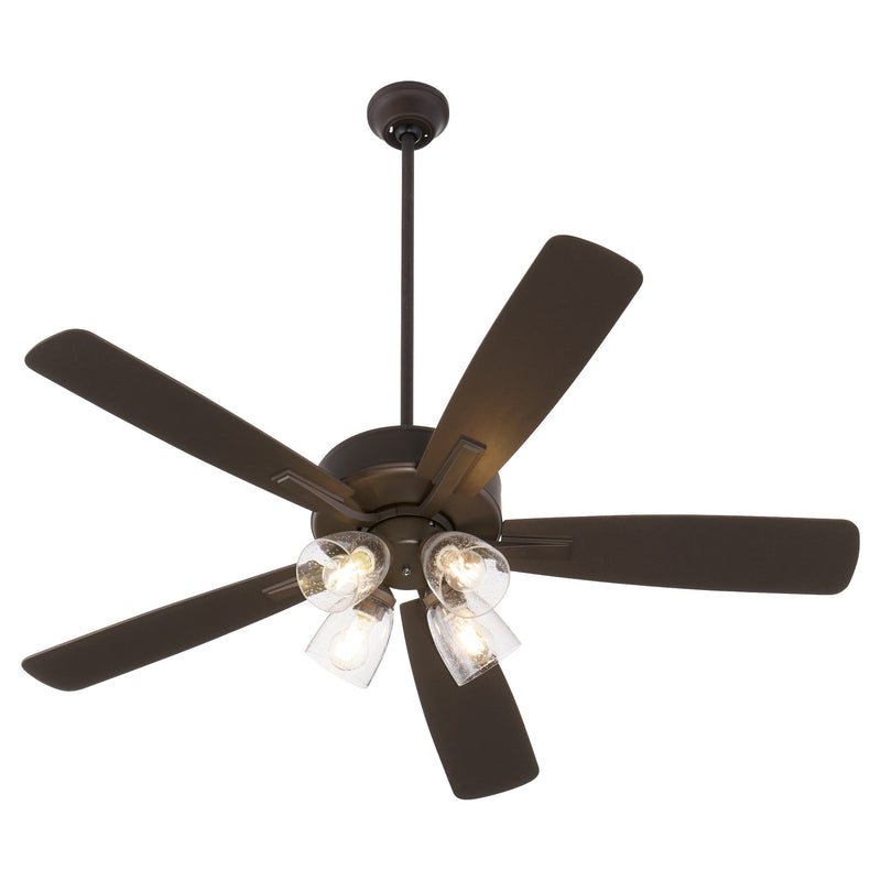 Ovation 52" 5-Blade Ceiling Fan with 4 Light Kit in Oiled Bronze