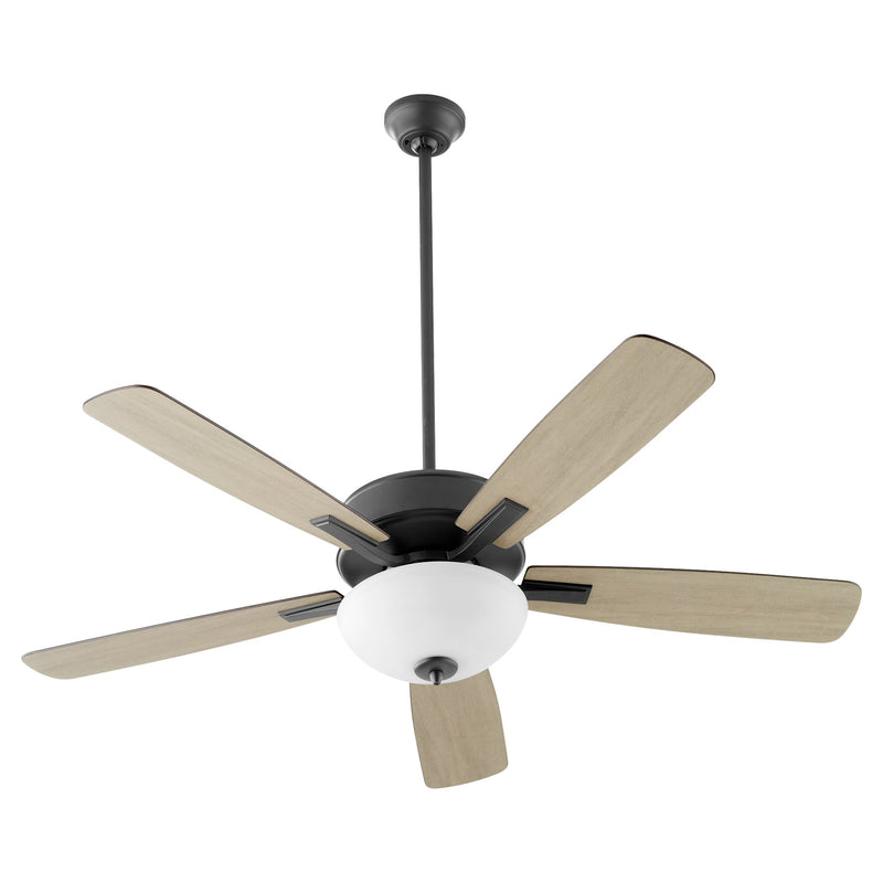 Ovation 52" 5-Blade Ceiling Fan with Bowl Light Kit in Matte Black