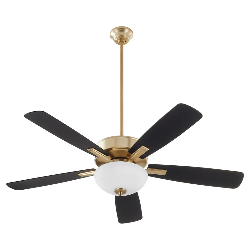 Ovation 52" 5-Blade Ceiling Fan with Bowl Light Kit in Aged Brass