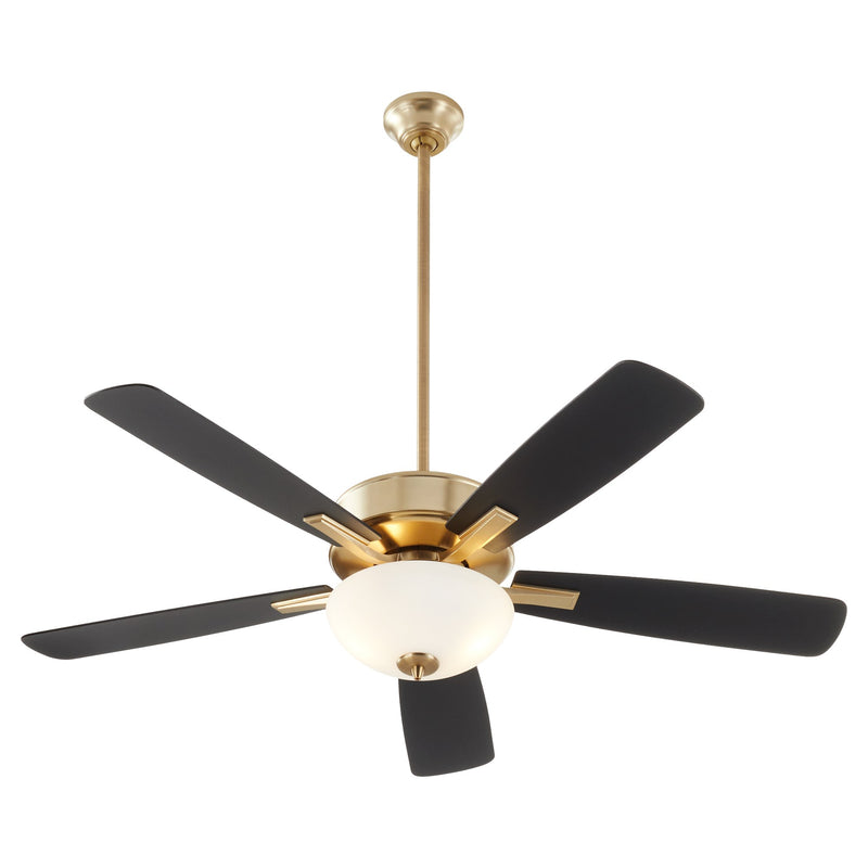 Ovation 52" 5-Blade Ceiling Fan with Bowl Light Kit in Aged Brass