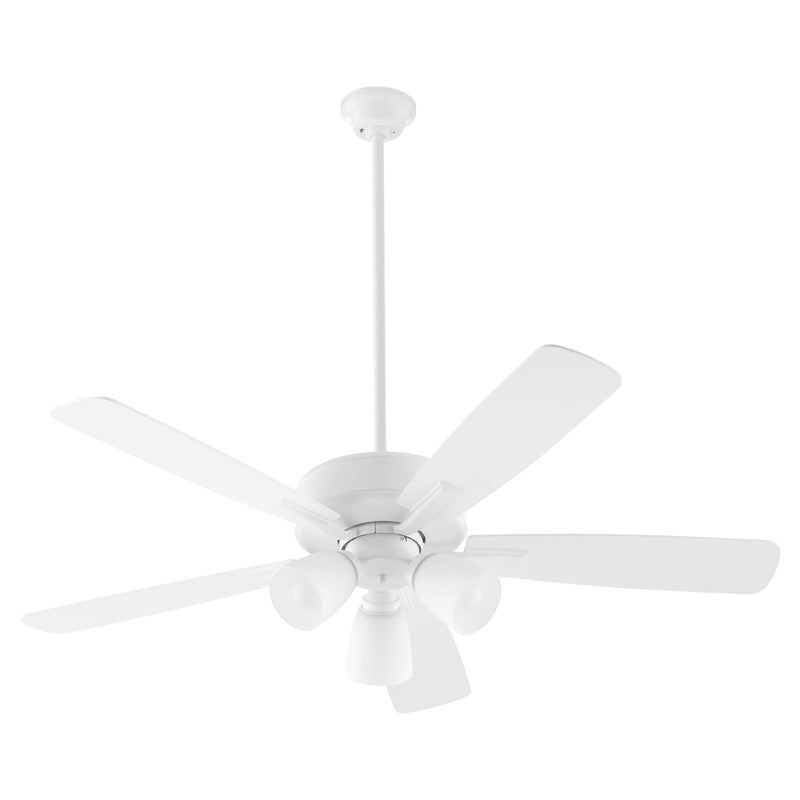 Ovation 52" 5-Blade Ceiling Fan with Bowl Light Kit in Studio White