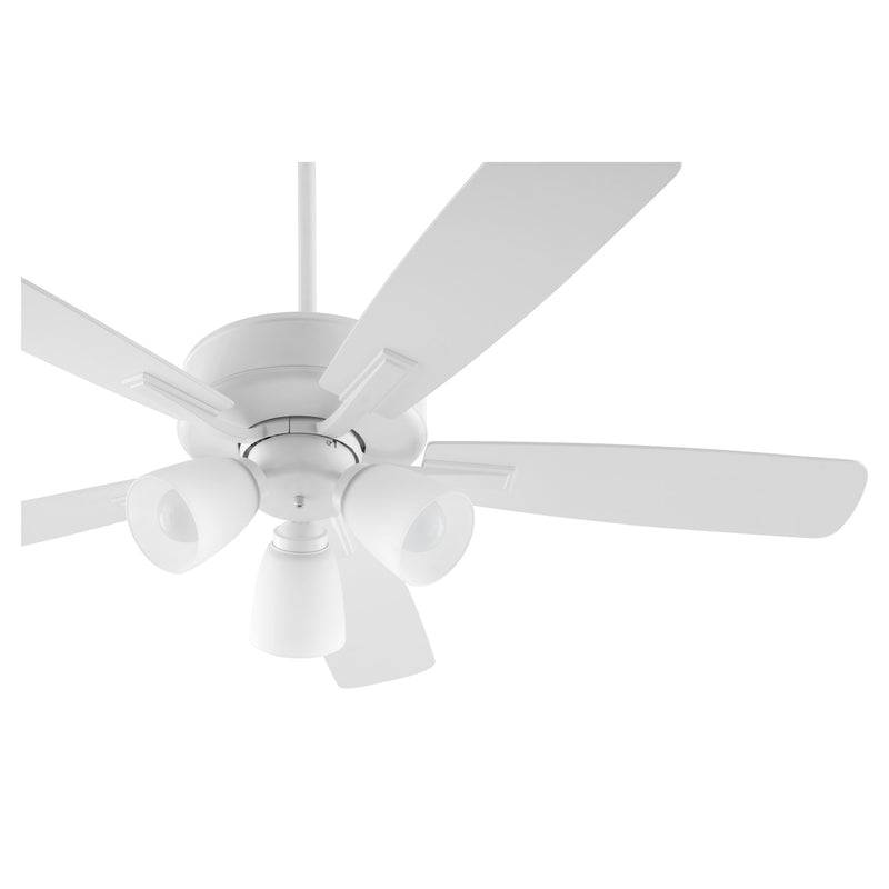 Ovation 52" 5-Blade Ceiling Fan with Bowl Light Kit in Studio White