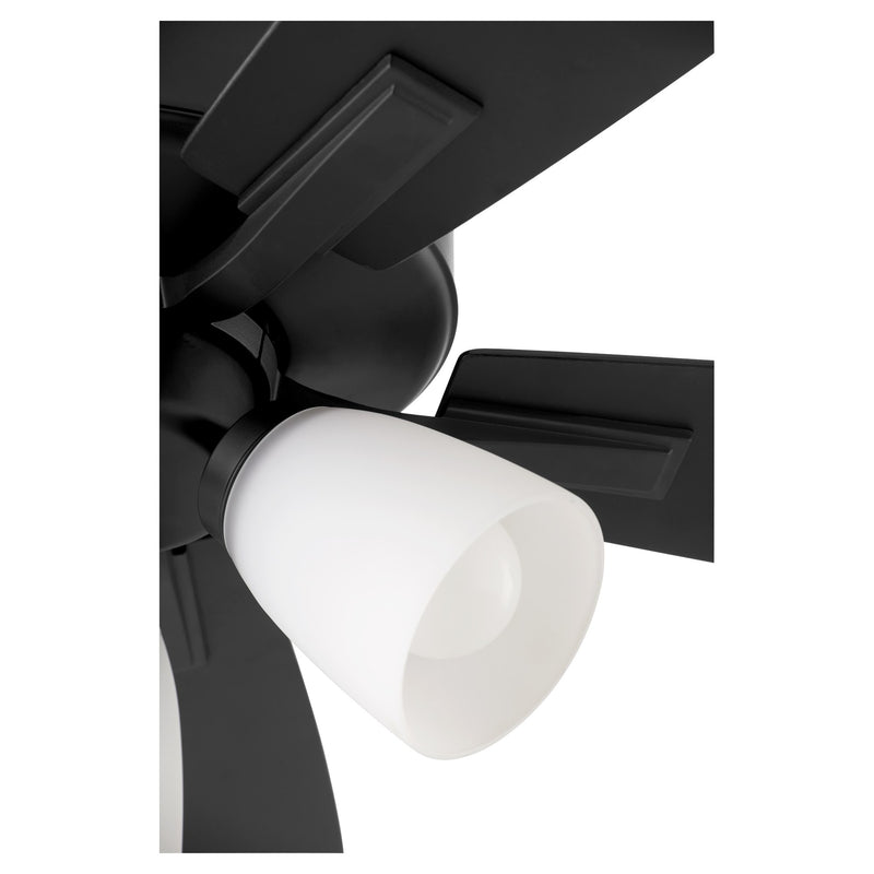 Ovation 52" 5-Blade Ceiling Fan with Multi-Light Kit in Matte Black