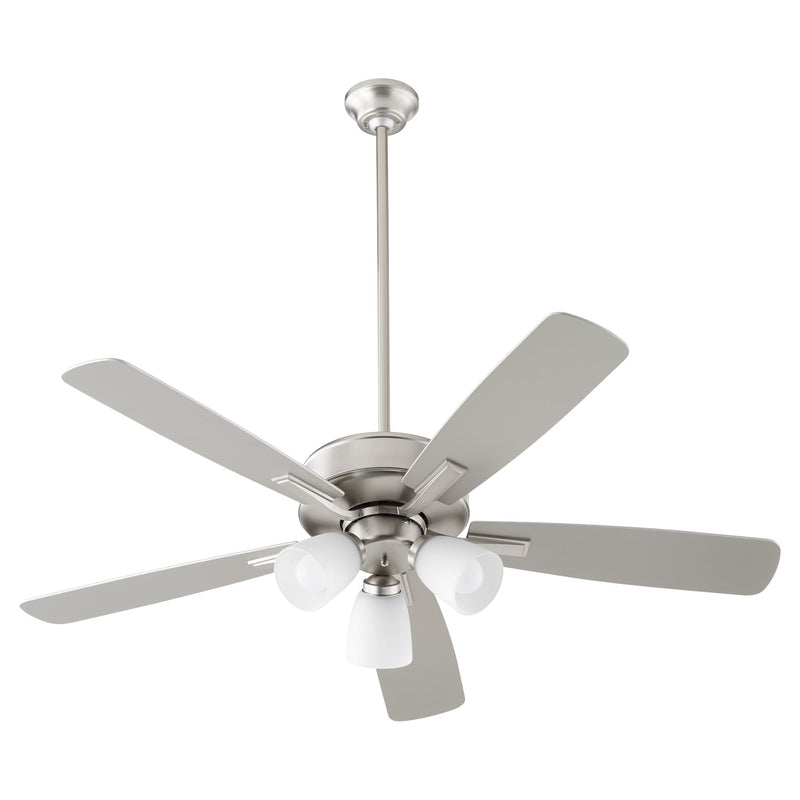 Ovation 52" 5-Blade Ceiling Fan with Multi-Light Kit in Satin Nickel